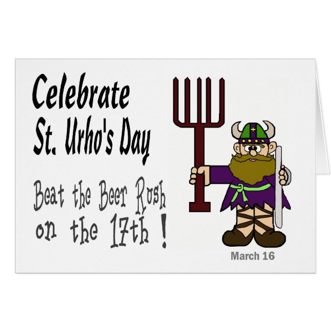 Bier-Eile-Karte St. Urho (Vorderseite (Horizontal))