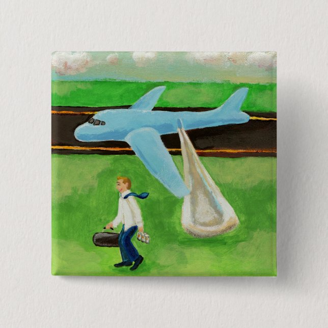 Bier, ein großes Dia und meine Würde - blauer Button (Vorderseite)