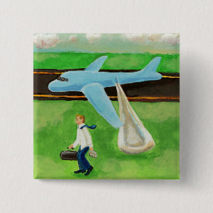 Bier, ein großes Dia und meine Würde - blauer Button