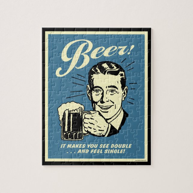 Bier: Es macht Sie doppelt sehen Puzzle (Vertikal)