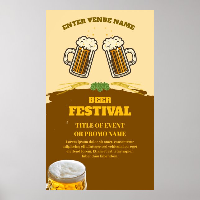 Bier Festival Custom Poster (Vorne)