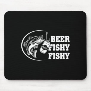Bier fischig fischig angeln lustiges Bier und Ange Mousepad