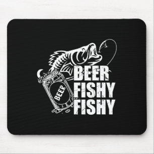 Bier Fischig Fischig Lustig Angeln Trinken Geburts Mousepad