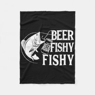 Bier Fischig Fischig Lustiges Angeln Fleecedecke