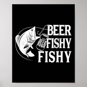 Bier Fischig Fischig Lustiges Fischen Poster