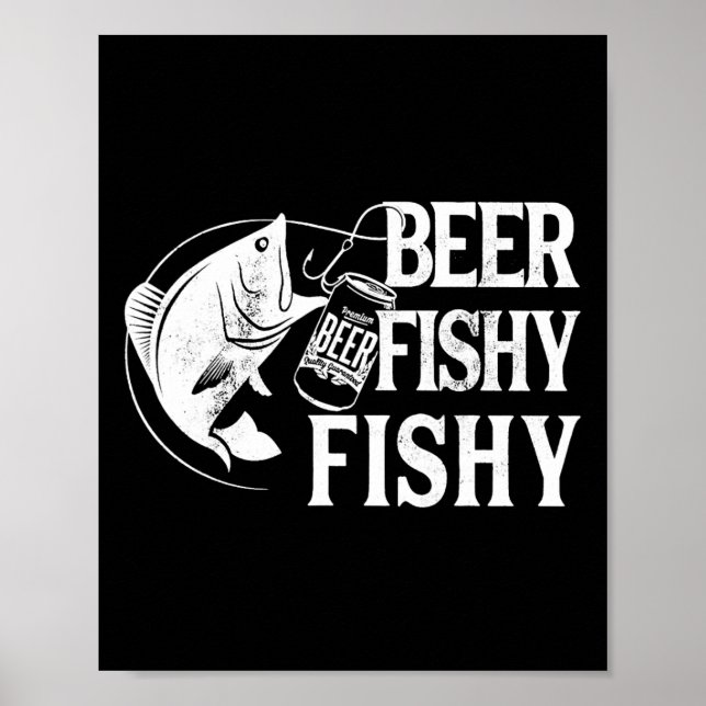 Bier Fischig Fischig Lustiges Fischen  Poster (Vorne)