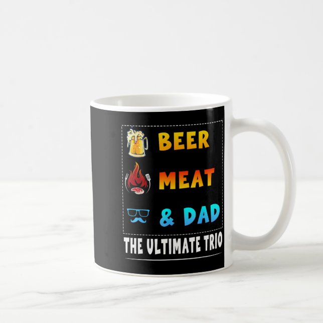 Bier Fleisch Vater Bbq Männer Kaffeetasse (Rechts)