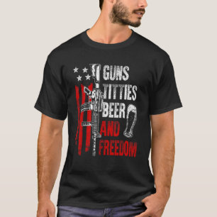 Bier & Freedom Drinks USA American Flag Männer Vat T-Shirt