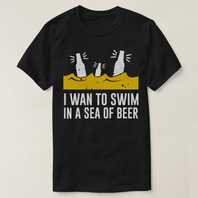 Bier Funny Beer Drinker Sprichwort trinken T-Shirt (Design vorne)