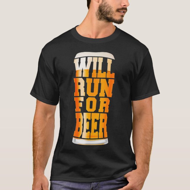 Bier Funny Craft Bier Runner T-Shirt (Vorderseite)