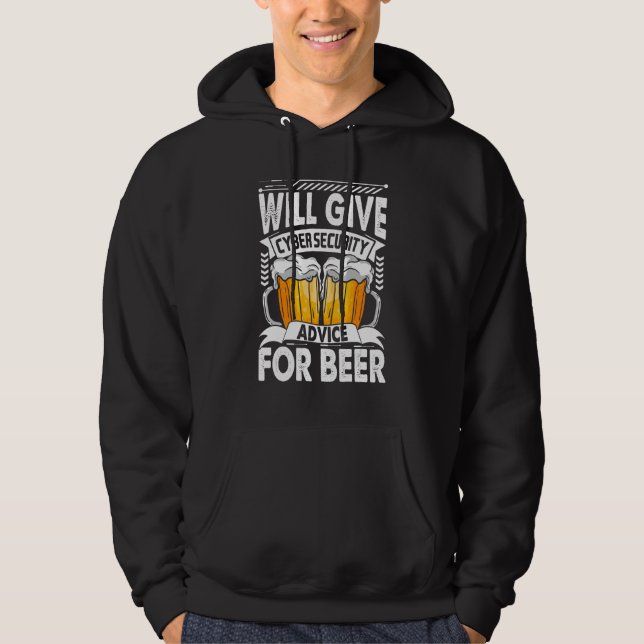 Bier-Funny-Cyb wird Cyber-Sicherheitsberberberberb Hoodie (Vorderseite)