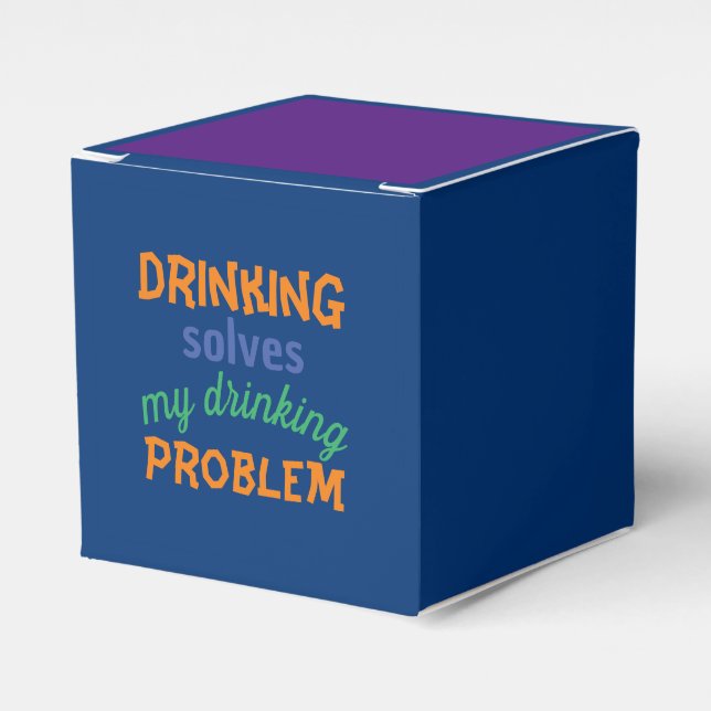 Bier Funny Zitat: Dringende Lösungen Trinkproblem Geschenkschachtel (Vorderseite)