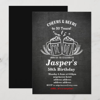 Bier Geburtstagseinladung, Beifall zu allen Jahren Einladung