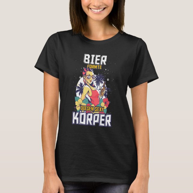 Bier geformt diese schöne Body Beer Drinker Malle T-Shirt (Vorderseite)