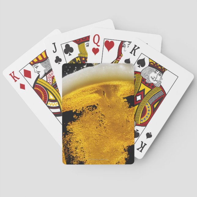 Bier gegossen in Glas Spielkarten (Rückseite)