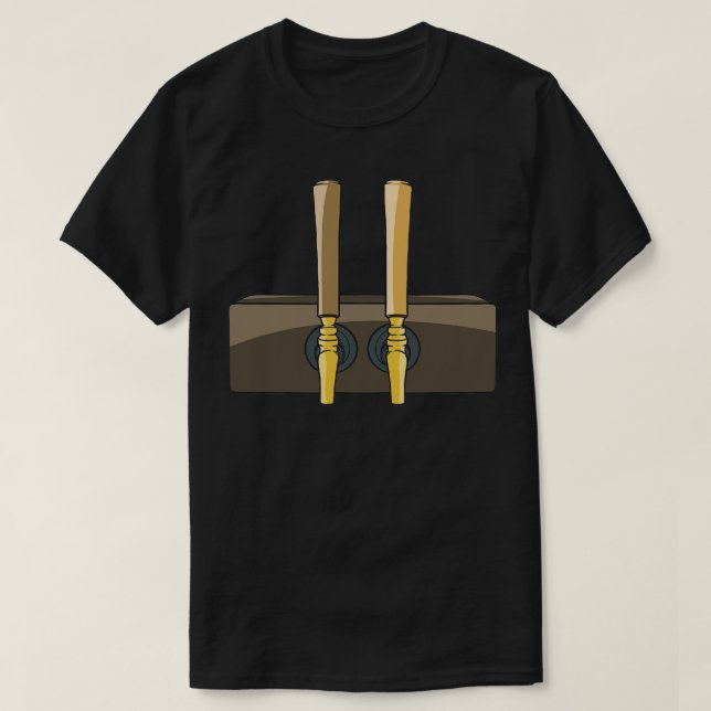 Bier Gestochen Pouring Bier Pub Bar T-Shirt (Design vorne)