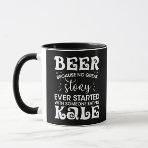 Bier Gesunde Trinken Alkohol Anecdotes Kale Spaß Tasse