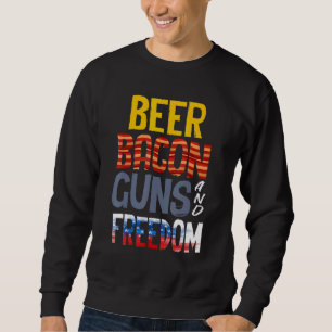 Bier Gewehre Bacon Freedom Beer und Bacon Guns Bee Sweatshirt