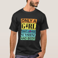 Bier Girl, das Sonnenschein und Bier Retro Liebe