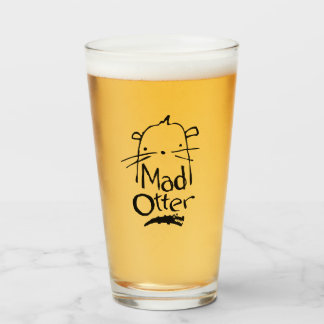 Bier-Glas mit wütendem Otterlogo Glas