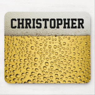 Bier-Glas personifizieren Mousepad
