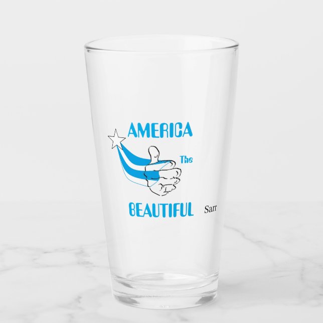 Bier Glass: Amerika Glas (Vorderseite)