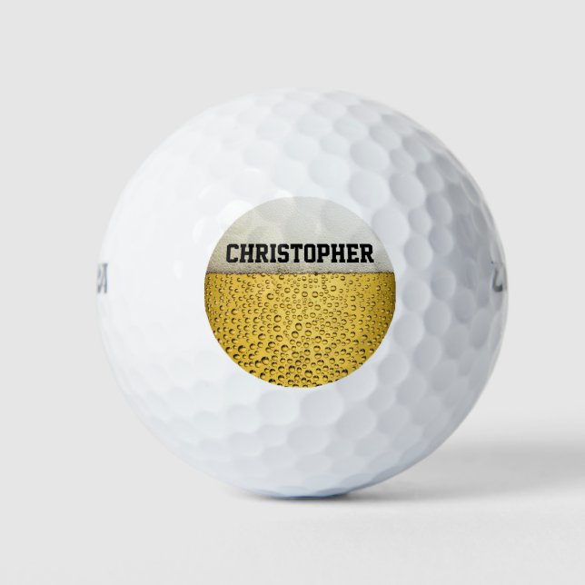 Bier Glass personalisieren Golfball (Vorderseite)