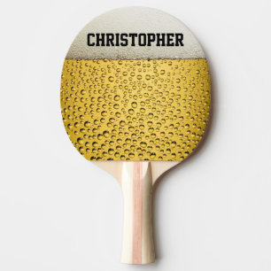 Bier Glass personalisieren Tischtennis Schläger