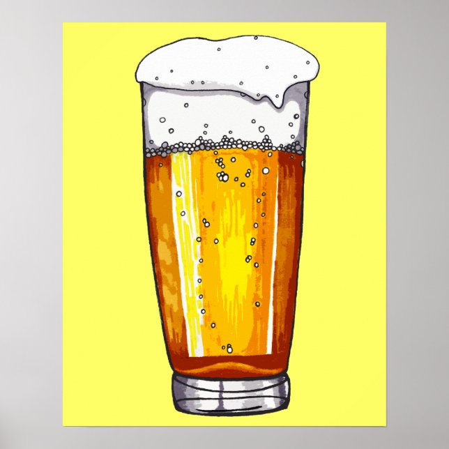 Bier Glass Poster (Vorne)
