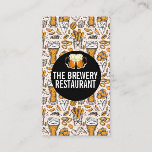 Bier Glass Toast Logo Brauereisymbole Visitenkarte