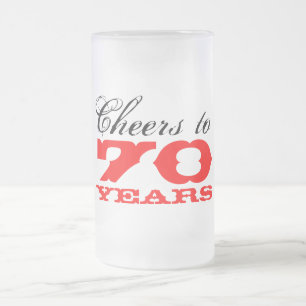 Bier Glass zum 70. Geburtstag   Tasse von Geschenk