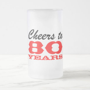Bier Glass zum 80. Geburtstag   Tasse von Geschenk