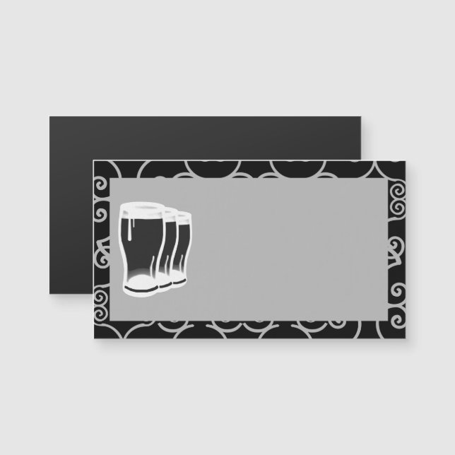 Bier Glasses Business Card Magnet leer (Vorne/Hinten)