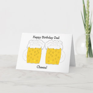 Bier Glasses Personalisierter Vater Geburtstag Karte
