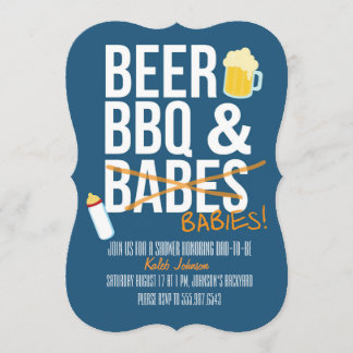 Bier, GRILLEN & Babes Vater Babys Kinderdusche Ein Einladung