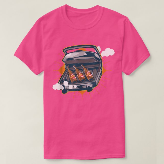 Bier GRILLEN Drink Fun  T-Shirt (Design vorne)