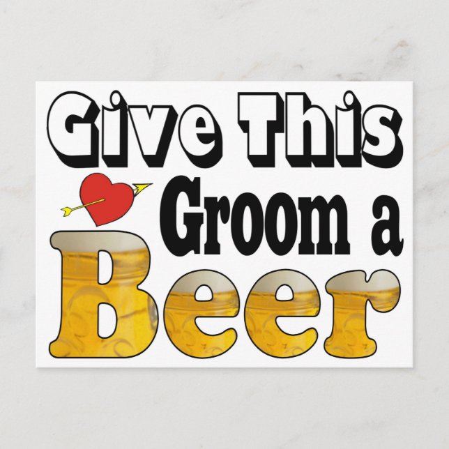 Bier Groom Postkarte (Vorderseite)