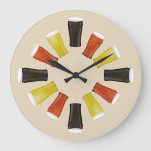 Bier Große Wanduhr