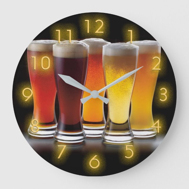 Bier Große Wanduhr (Vorderseite)