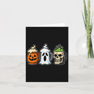 Bier Halloween Skeleton Pumpkin Ghost Drink Hum Karte