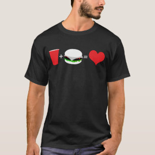 Bier + Hamburger = Liebe T-Shirt