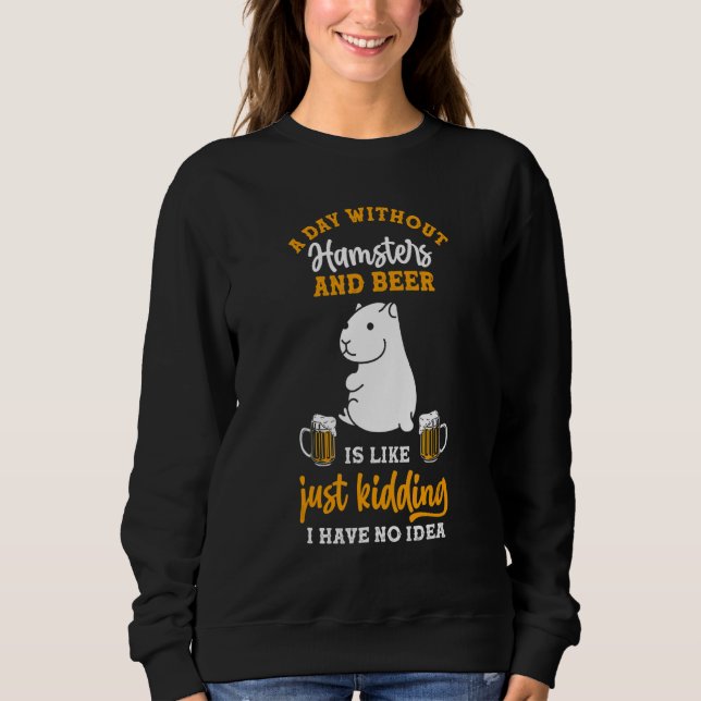 Bier Hamster Sweatshirt (Vorderseite)