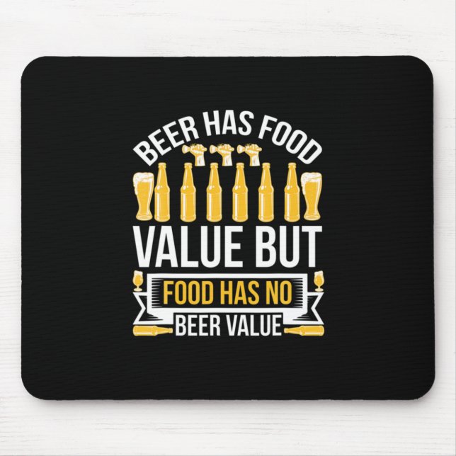 Bier hat zum Geburtstag einen hohen Lebensmittelwe Mousepad (Vorne)