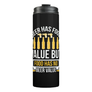 Bier hat zum Geburtstag einen hohen Lebensmittelwe Thermosbecher