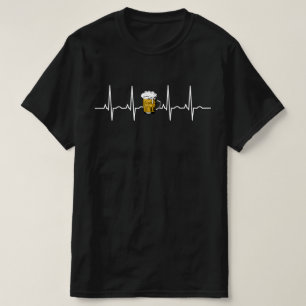 Bier Heartbeat Vintage Biergeschenke T-Shirt