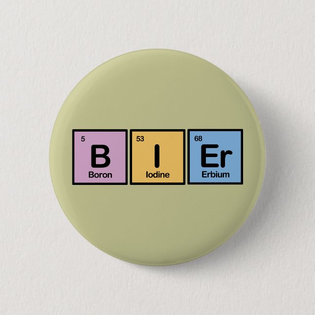 Bier hergestellt von den Elementen Button (Vorderseite)