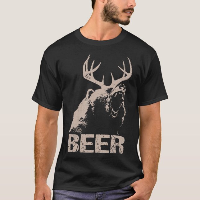 Bier Hirsche Bär Essenzieller T - Shirt (Vorderseite)