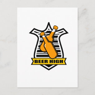 Bier hoch postkarte