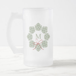 Bier Hops Christmas Monogram Mattglas Bierglas
