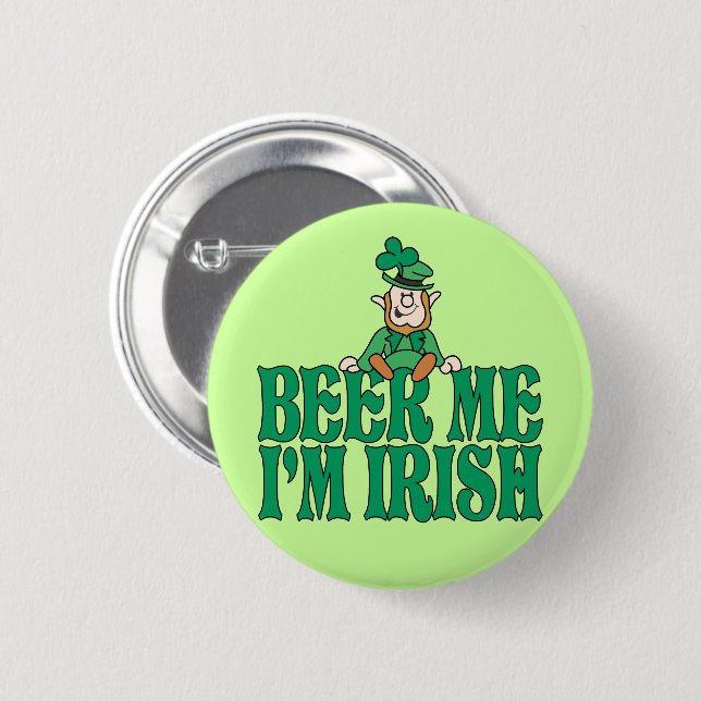 Bier ich bin ich irisch button (Vorne & Hinten)